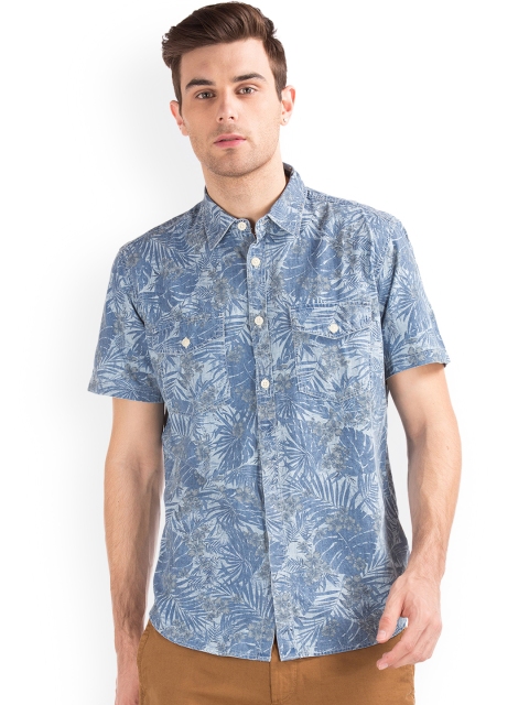 GAP Men Blue Regular Fit Shirt