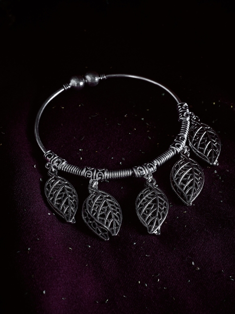 ZeroKaata Silver-Toned German Silver Cuff Bracelet