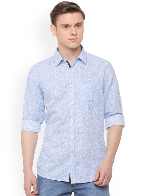 Van Heusen Sport Men Blue Slim Fit Printed Casual Shirt