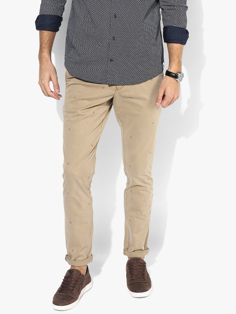 Tommy Hilfiger Khaki Embroidered Slim Fit Chinos