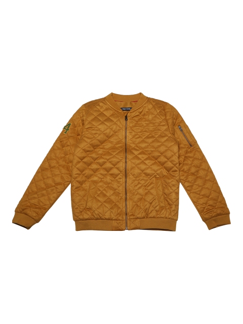 Allen Solly Junior Boys Yellow Solid Quilted Jacket