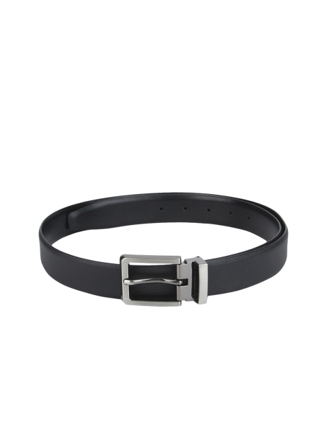 Red Tape Men Black Textured Leather Belt