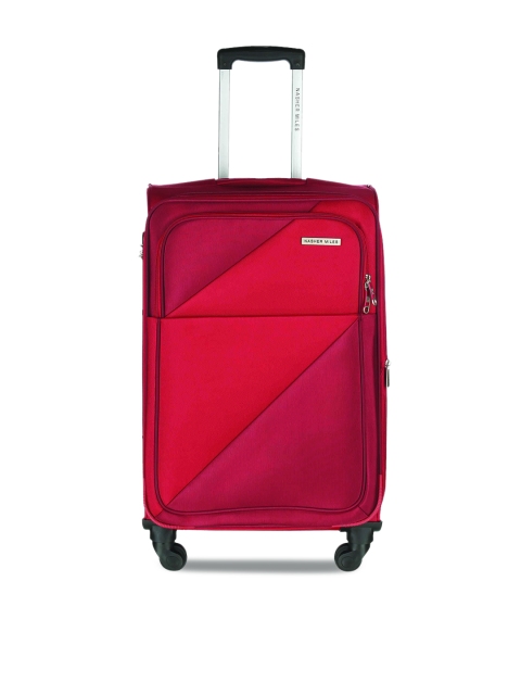 Nasher Miles Red Solid Texas Soft-Sided Large Trolley Bag