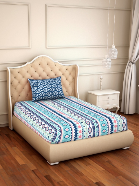 CORE Designed by SPACES Blue & Green 144 TC Cotton 1 Single Bedsheet with 1 Pillow Cover
CORE Designed by SPACES Blue & Green 144 TC Cotton 1 Single Bedsheet with 1 Pillow Cover