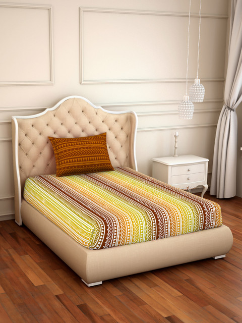 CORE Designed by SPACES Multicoloured 144 TC Cotton 1 Single Bedsheet with 1 Pillow Cover, Multi 
CORE Designed by SPACES Multicoloured 144 TC Cotton 1 Single Bedsheet with 1 Pillow Cover, Multi