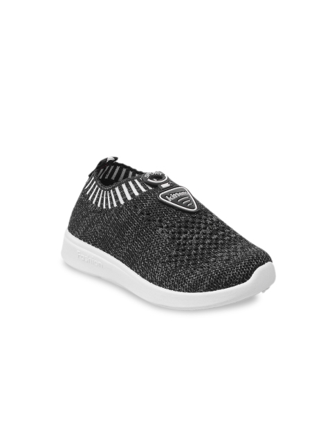 Kittens Boys Black Slip-On Sneakers