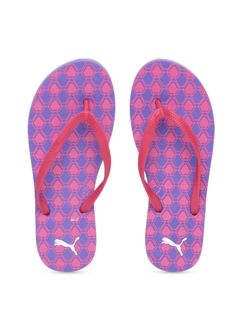 Puma Women Pink Solid Thong Slip-On