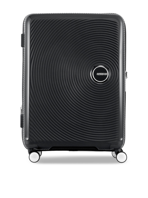 AMERICAN TOURISTER Black Solid CURIO Hard-Sided Medium Trolley Bag