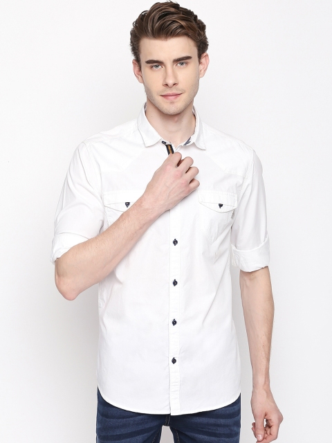 Casual Full Sleeved Shirt, White