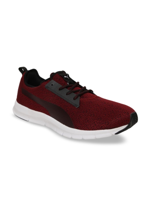 Puma Men Maroon Mesh Mid-Top Running Shoes 36970603