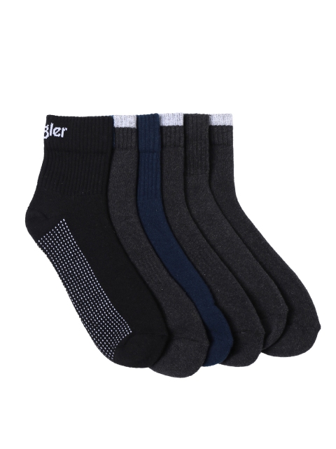 Wrangler Men's Pack of 6 Solid Assorted Ankle-Length Socks