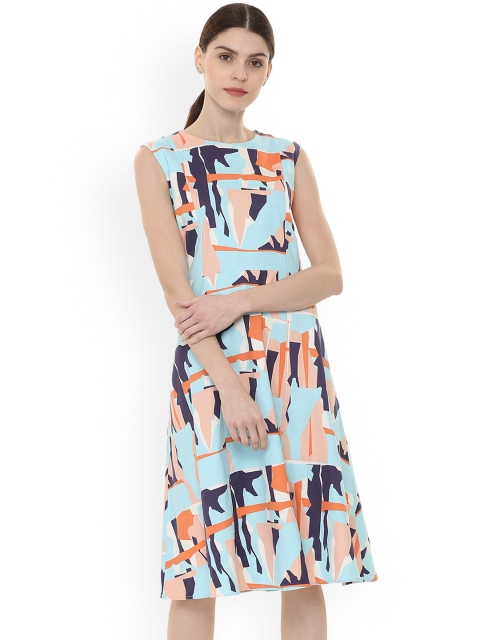 Van Heusen Woman Multicoloured Printed Fit and Flare Dress, Multi