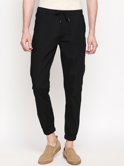 Urban Ranger by pantaloons Men Black Regular Fit Solid Joggers