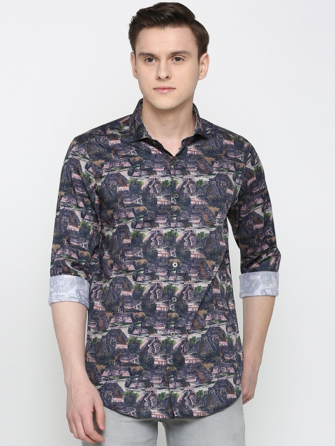 SIMON CARTER LONDON Men Multicoloured Slim Fit Printed Casual Shirt, Multi