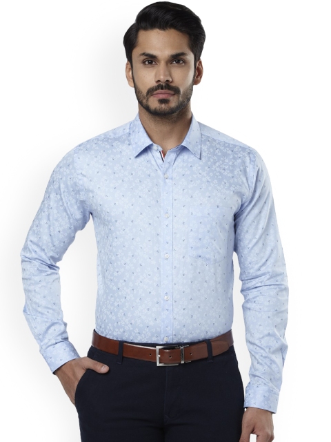 Next Look Men Blue Slim Fit Printed Formal Shirt