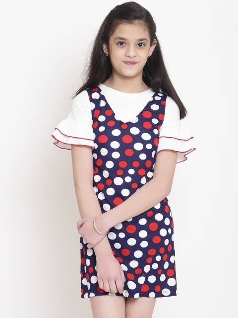 Natilene Girls Multicoloured Printed Sheath Dress, Multi