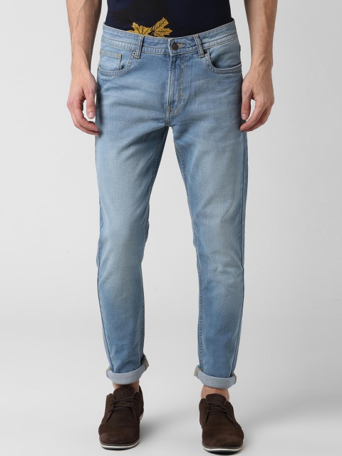 Peter England Casuals Men Blue Skinny Fit Mid-Rise Clean Look Jeans