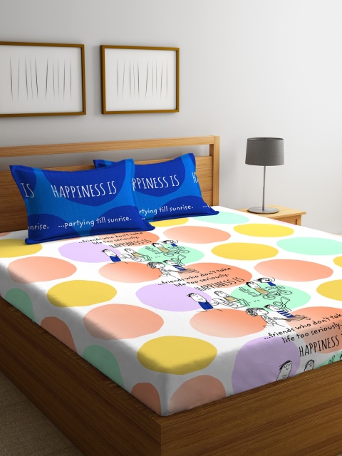 Portico New York Multicoloured Graphic 144 TC Cotton 1 Double Fitted Bedsheet with 2 Pillow Covers, Multi
Portico New York Multicoloured Graphic 144 TC Cotton 1 Double Fitted Bedsheet with 2 Pillow Covers, Multi