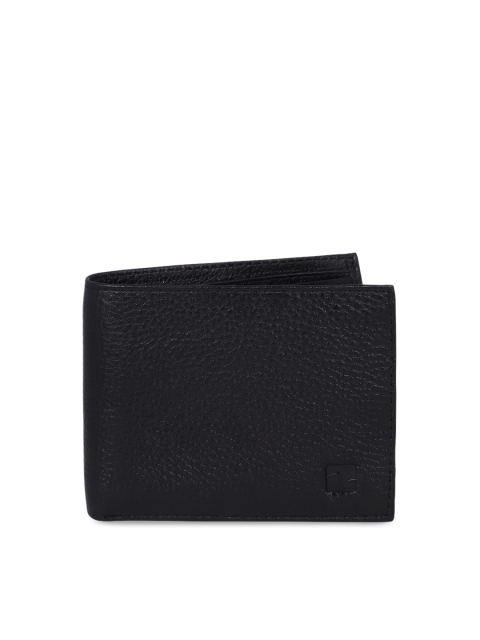 SPYKAR Men Black Solid Leather Two Fold Wallet