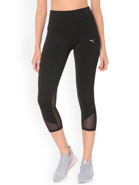 Puma Women Black Solid Tight