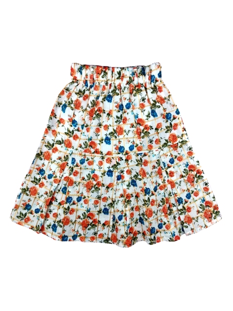 SWEET ANGEL Girls Multicoloured Printed Flared Skirt, Multi