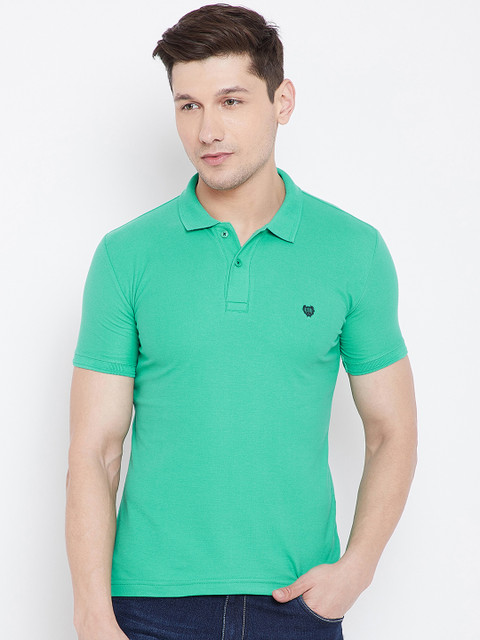 Duke Men Green Solid Polo Collar T-shirt
Duke Men Green Solid Polo Collar T-shirt
