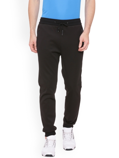 Basics Men Black Solid Slim-Fit Joggers