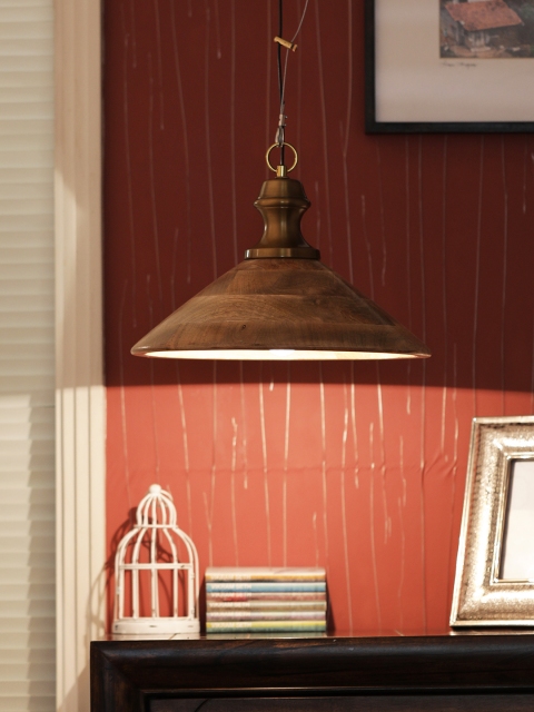 THE LIGHT STORE Gold-Toned Self Design Pendant Ceiling Lantern