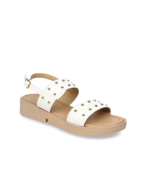 VALIOSAA Women White Embellished Sandals