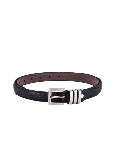 BuckleUp Women Black Textured Belt