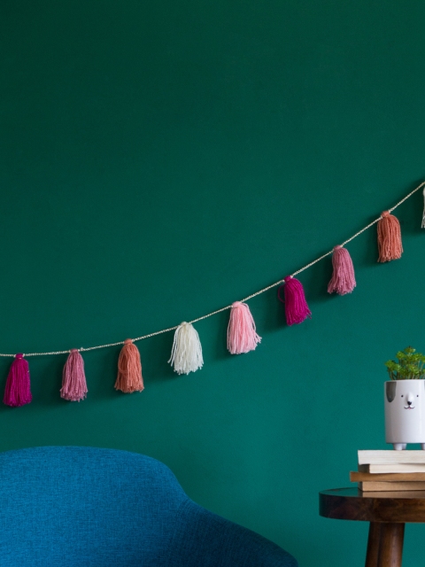 Chumbak Pink Tassel Tales Wall Bunting
