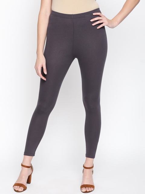 RANGMANCH BY PANTALOONS Women Grey Solid Ankle-Length Leggings