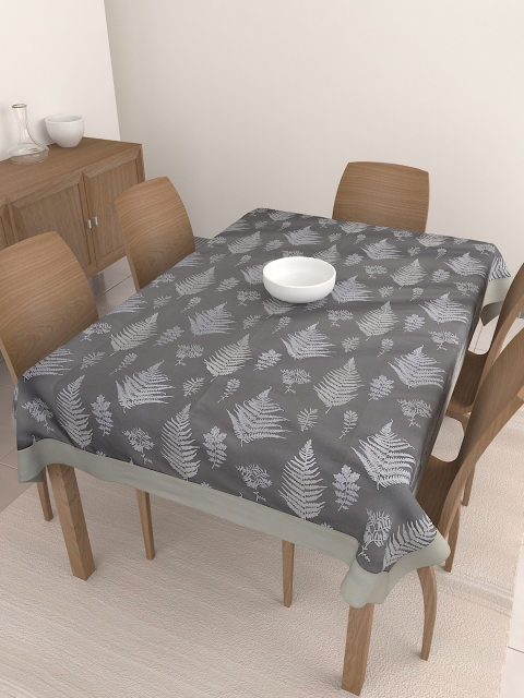 S9home by Seasons Grey & White Printed Rectangle Table Cover