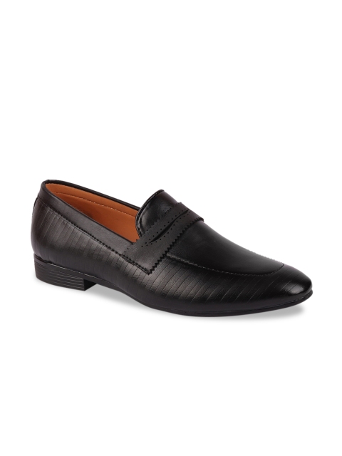 FAUSTO Men Black Loafers