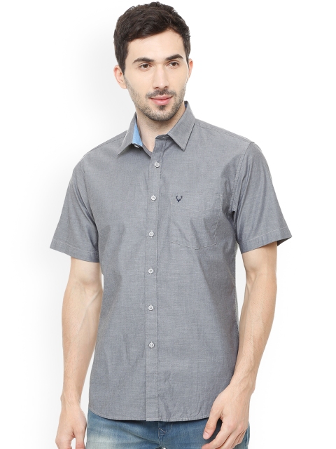 Allen Solly Men Grey Regular Fit Solid Casual Shirt