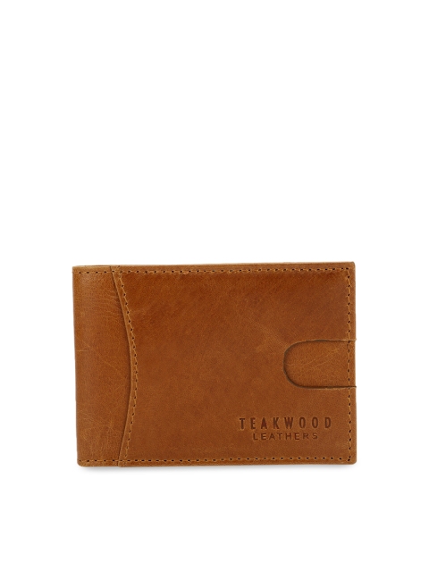 Teakwood Leathers Men Tan Solid Money Clip
