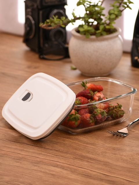 CLAY CRAFT Borosilicate Set of 2 Multipurpose Rectangle Container withs Air Vent Lid, Transparent
CLAY CRAFT Borosilicate Set of 2 Multipurpose Rectangle Container withs Air Vent Lid, Transparent