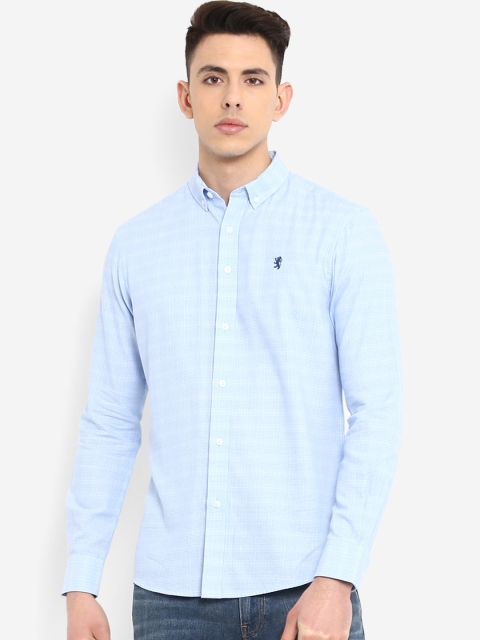 Red Tape Men Blue Regular Fit Checked Casual Shirt