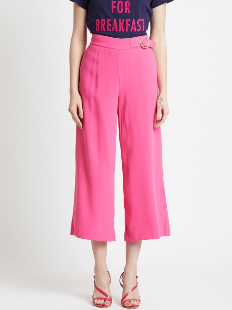 COVER STORY Women Pink Regular Fit Solid Culottes