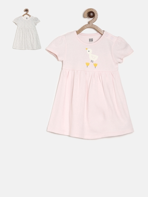 MINI KLUB Girls Pack of 2 Printed A-Line Dress, Multi