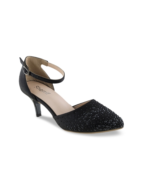 Sherrif Shoes Women Black Embellished SPumps