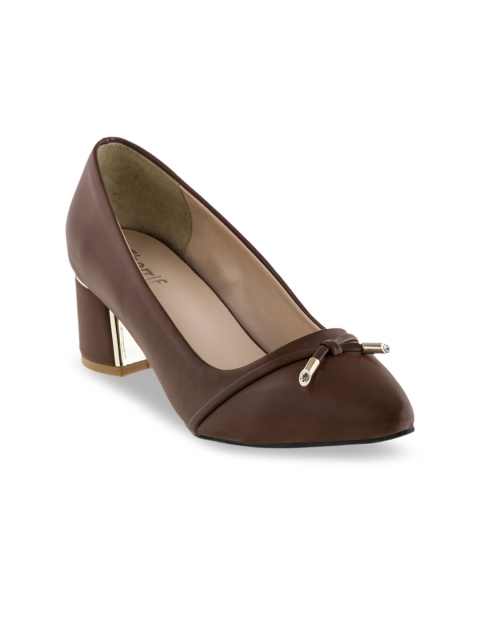Sherrif Shoes Women Brown Solid Pumps