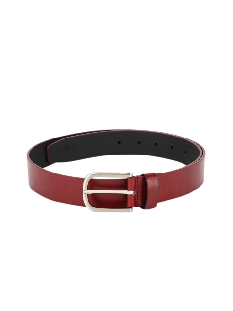 Calligraphy Men Burgundy Solid Belt