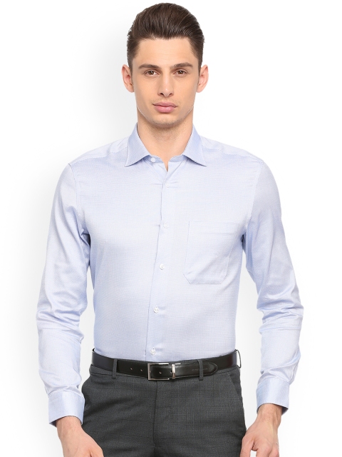 Louis Philippe Men Blue Regular Fit Printed Formal Shirt