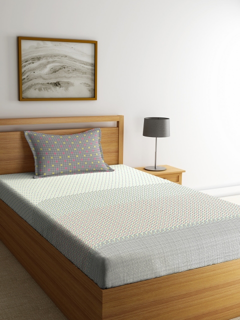Portico New York Multicoloured Geometric 144 TC Cotton 1 Single Bedsheet with 1 Pillow Covers, Multi
Portico New York Multicoloured Geometric 144 TC Cotton 1 Single Bedsheet with 1 Pillow Covers, Multi