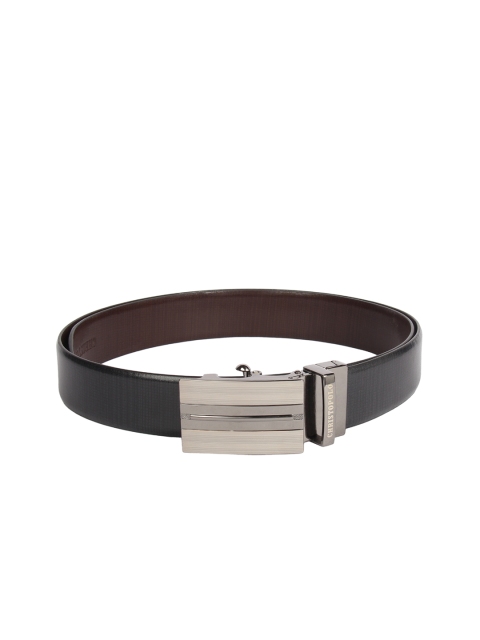CHRISTOPOLO Men Black & Brown Reversible Solid Belt