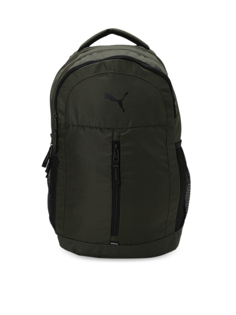 Puma Unisex Olive Green Solid Backpack