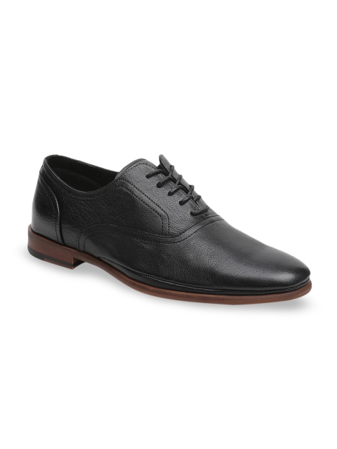 ALDO Men Black Leather Formal Oxfords