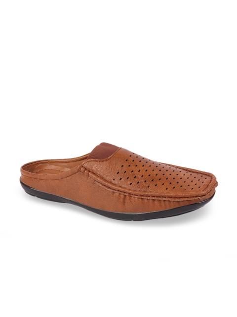 FAUSTO Men Tan Brown Loafers