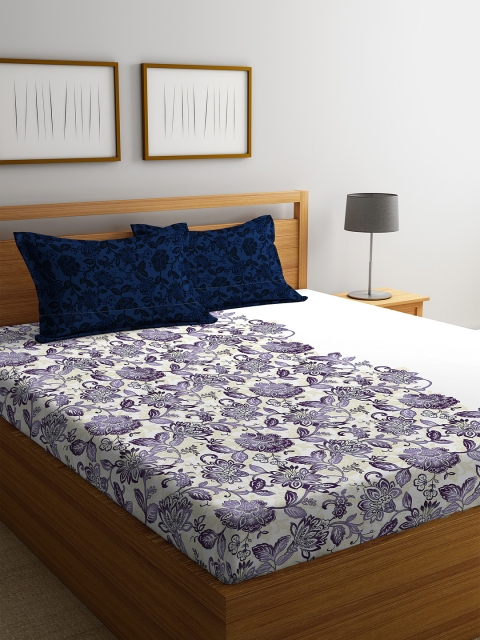 Portico New York White & Blue Floral 144 TC Cotton 1 Queen Bedsheet with 2 Pillow Covers
Portico New York White & Blue Floral 144 TC Cotton 1 Queen Bedsheet with 2 Pillow Covers